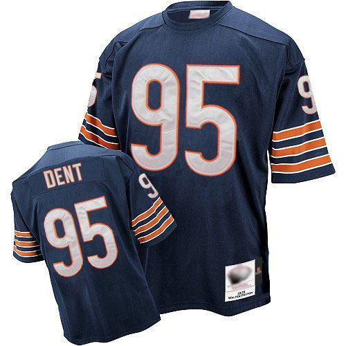 Chicago Bears Authentic Navy Blue Men Richard Dent Home Jersey NFL Football #95 Throwback->nfl t-shirts->Sports Accessory